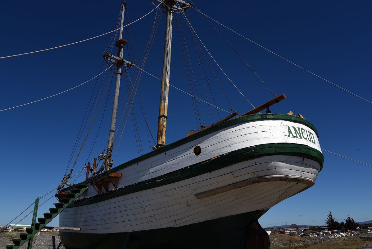 19B Replica Of Schooner Ancud That Claimed the Strait of Magellan on behalf of Chile At Museo Nao Victoria Near Punta Arenas Chile